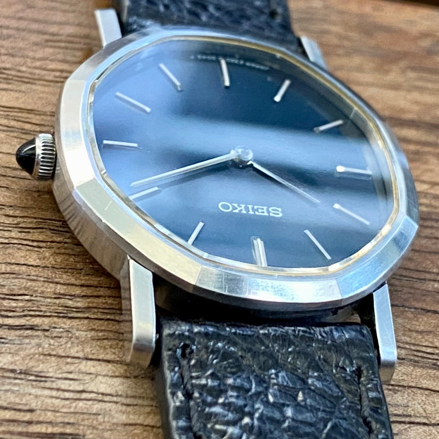 COMING SOON! - EXTREMELY RARE BLUE DIAL Vintage October 1978 Lady's Seiko 2320-5030 Quartz with Octagonal Case - Pre-order now!