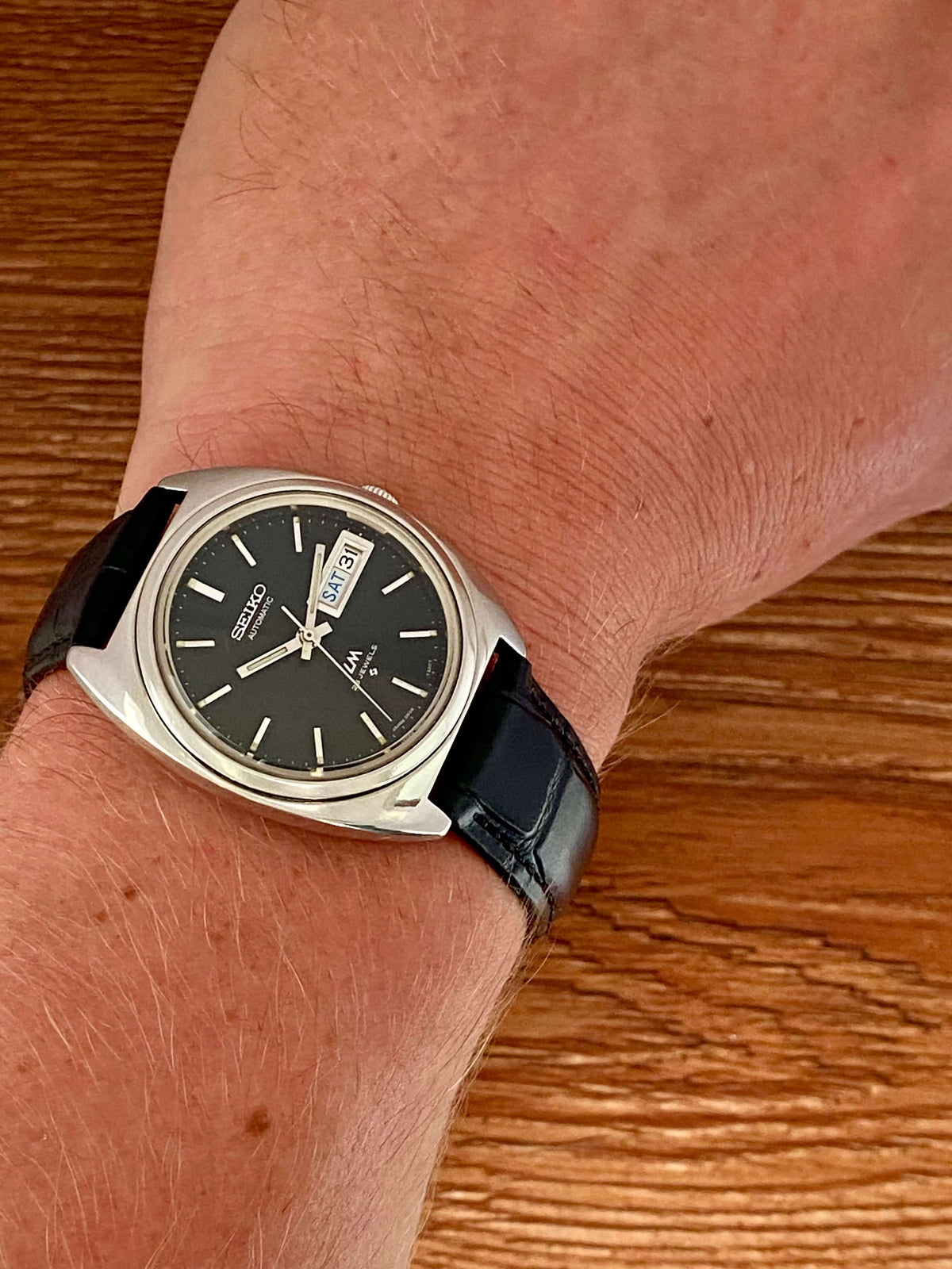 Vintage Seiko Lord Matic 5606-7140 Serviced Black Auto, October 1971