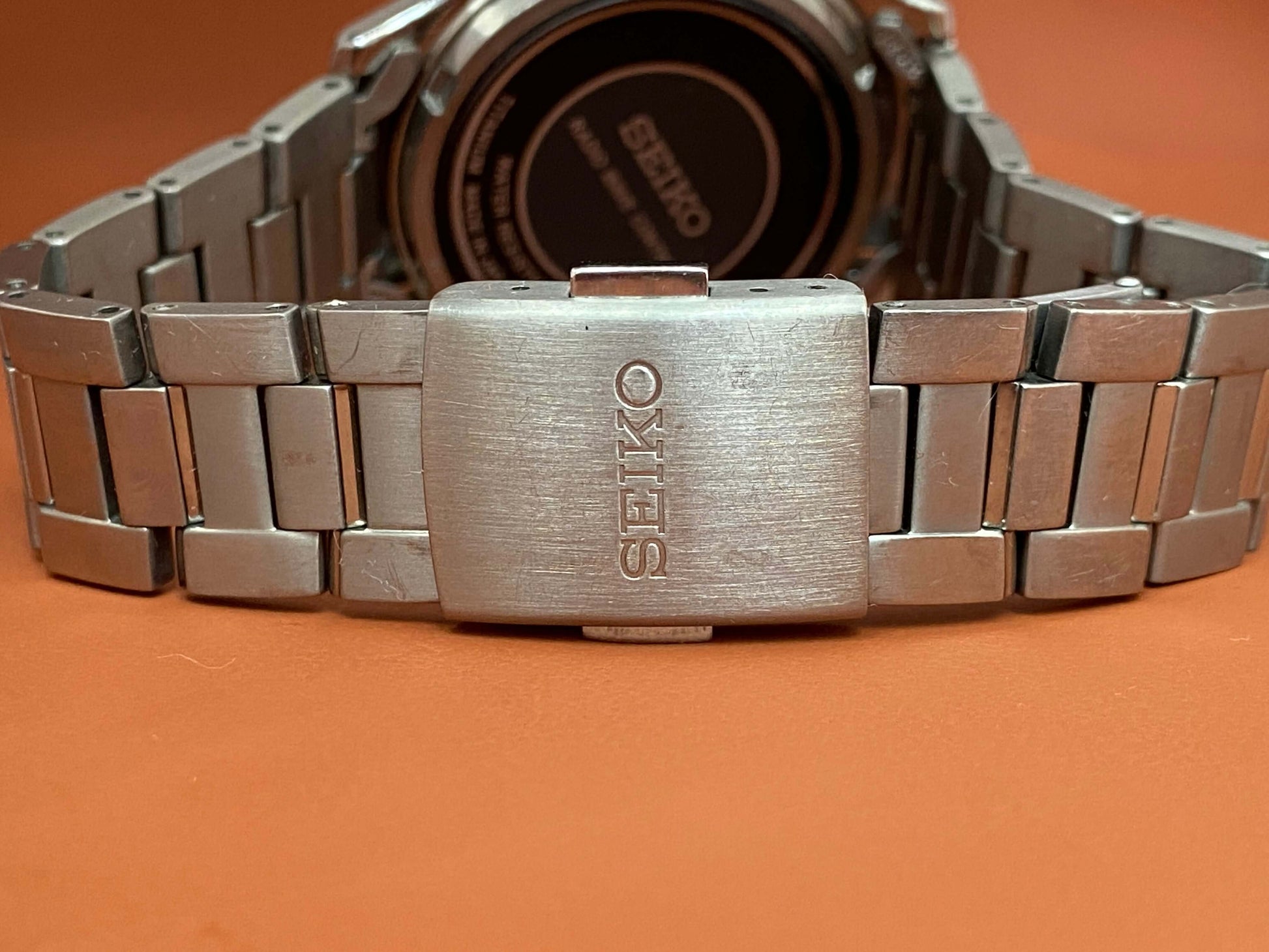 Seiko Quartz Radio Wave 5B21-0AB0 Blue, original bracelet and clasp