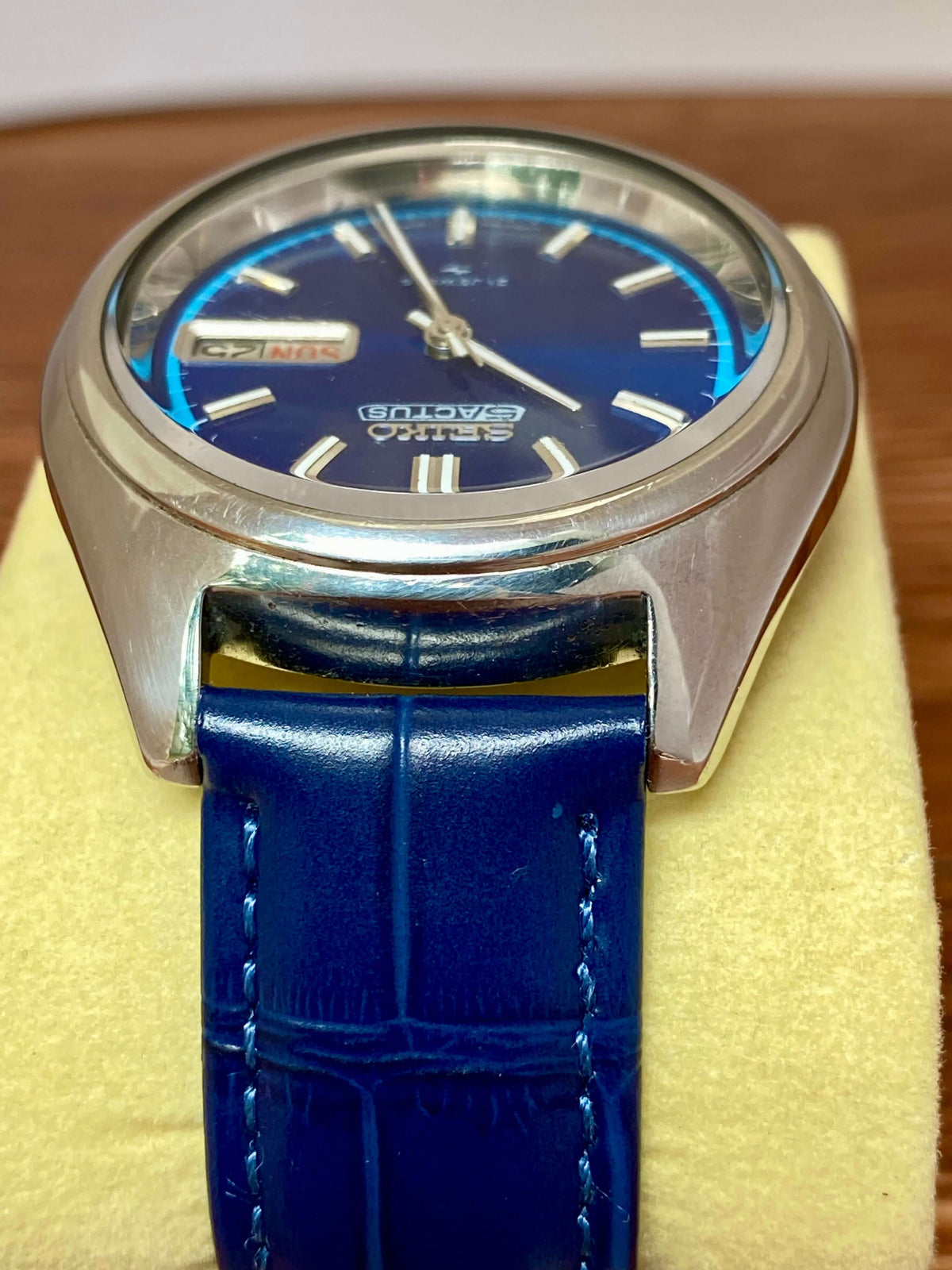 Vintage Seiko 5 Actus 7019-7060 Blue SERVICED Automatic, May 1974