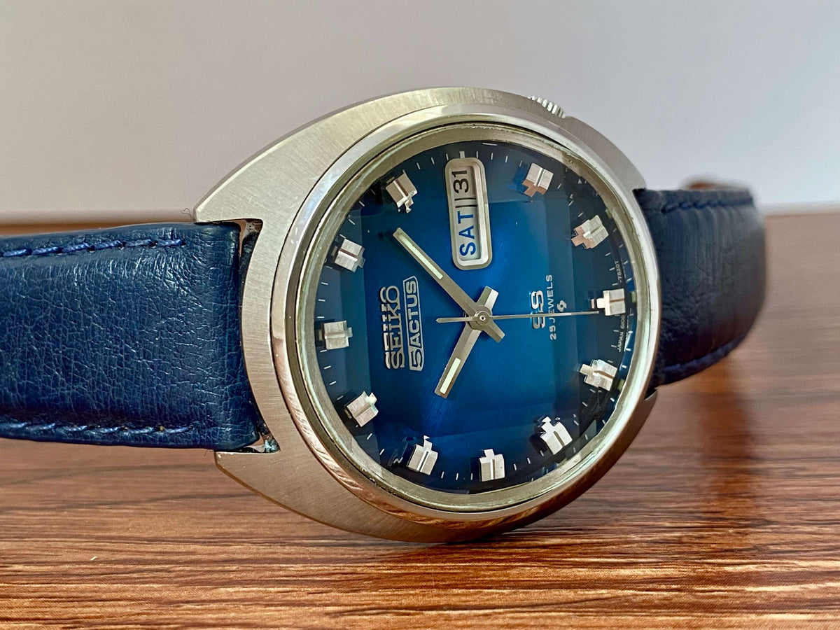 Seiko 5 Actus SS 6106-7600 Blue Serviced Automatic, March 1973
