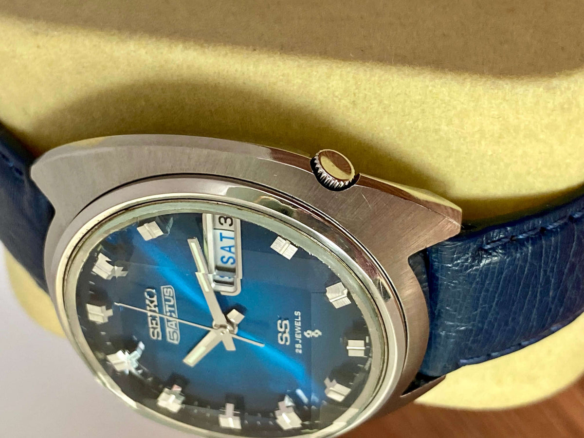 Seiko 5 Actus SS 6106-7600 Blue Serviced Automatic, March 1973
