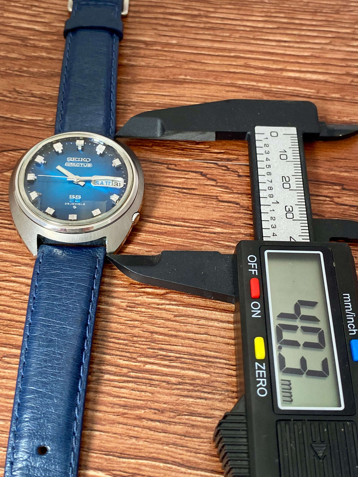Seiko 5 Actus SS 6106-7600 Blue Serviced Automatic, March 1973