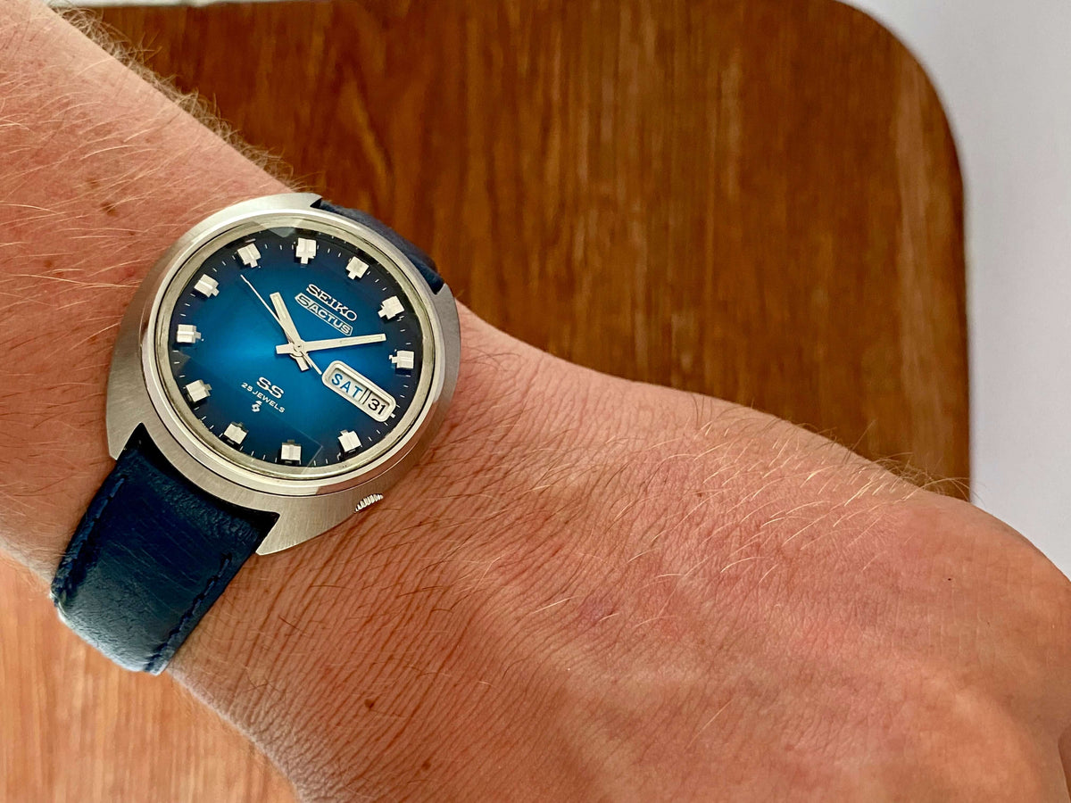 Seiko 5 Actus SS 6106-7600 Blue Serviced Automatic, March 1973