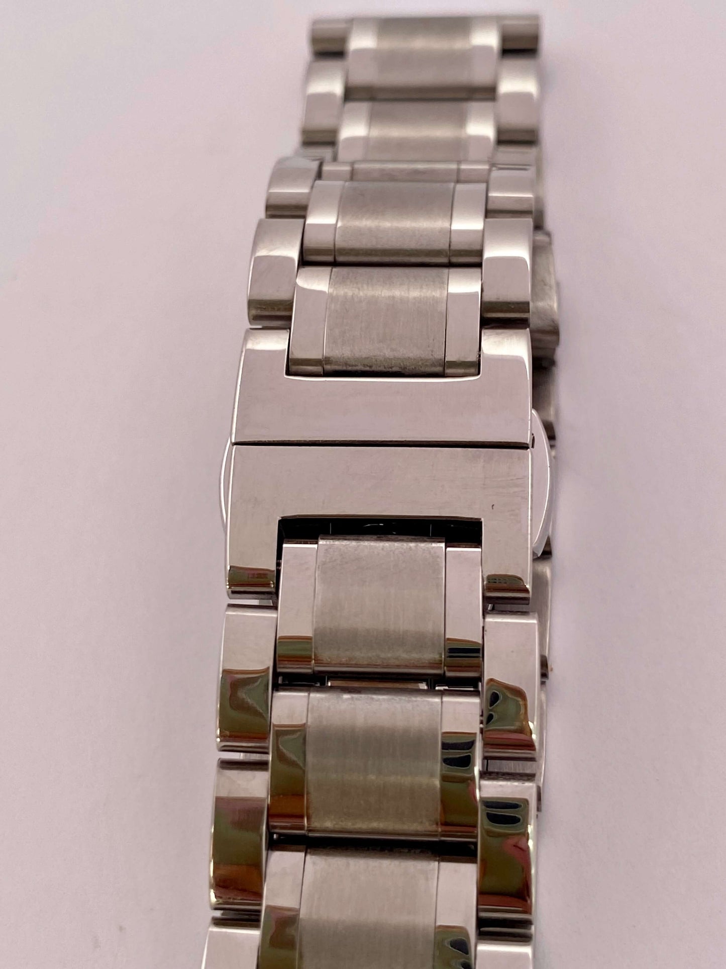 18mm Stainless Steel Oyster link Watch Bracelet with Straight Ends showing five-link design and brushed finish.