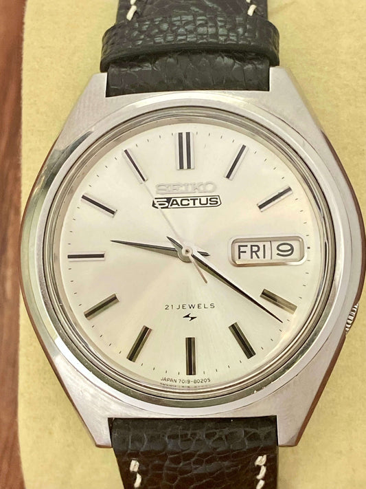 Vintage Seiko 5 Actus 7019-8010 Sunburst , SERVICED Auto April 1970 UK VINTAGE WATCH LTD