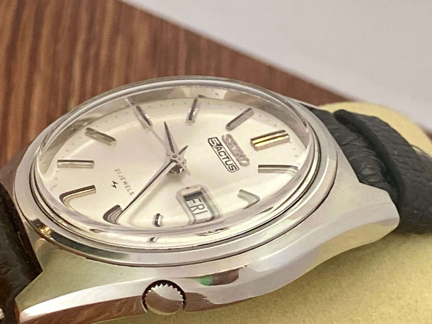 Vintage Seiko 5 Actus 7019-8010 Sunburst , SERVICED Auto April 1970 UK VINTAGE WATCH LTD