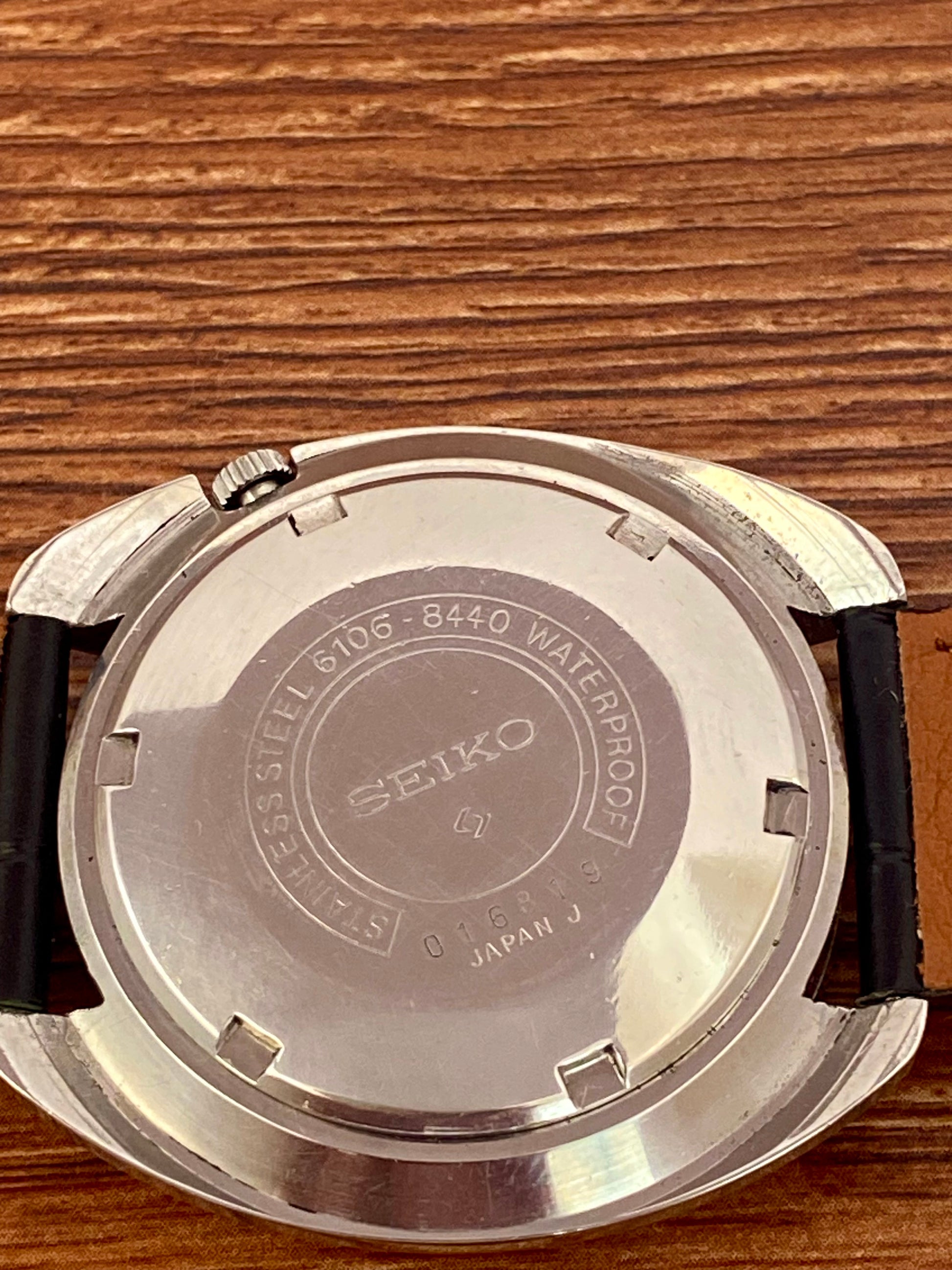 Seiko 5 Actus caseback engraving 6106-8440 January 1970