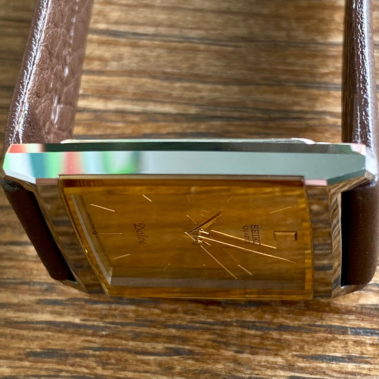 Seiko tungsten tank watch side case profile