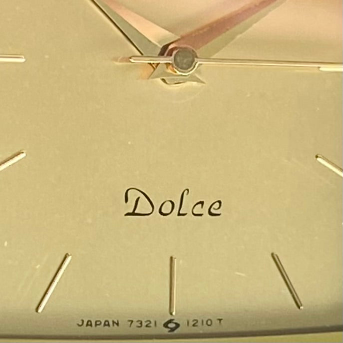 Vintage Seiko Quartz Dolce Tank 7321-5730, Tungsten, April 1987 UK VINTAGE WATCH LTD