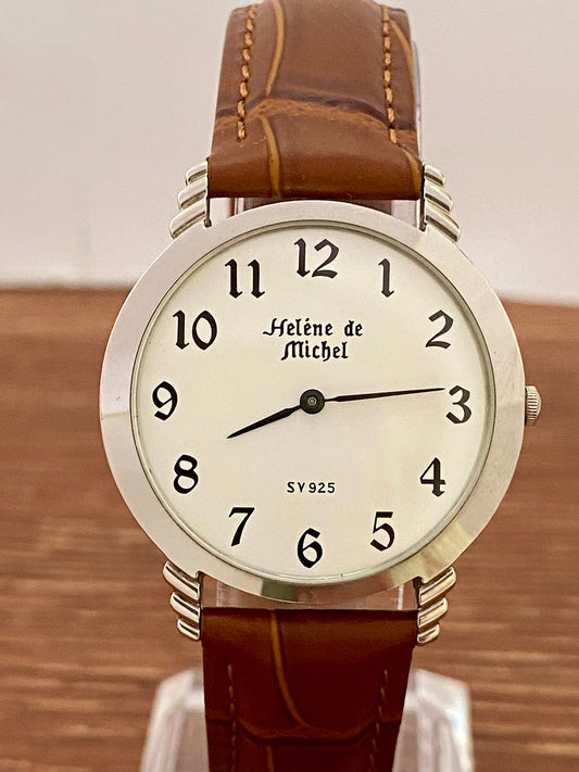 Helene de Michel SV 925 Sterling Silver Quartz Watch 1980s UK VINTAGE WATCH LTD