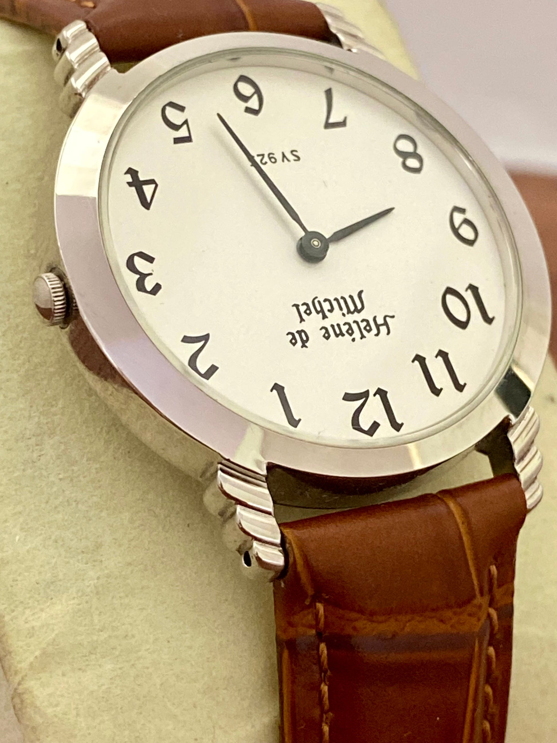 Helene de Michel SV 925 Sterling Silver Quartz Watch 1980s UK VINTAGE WATCH LTD