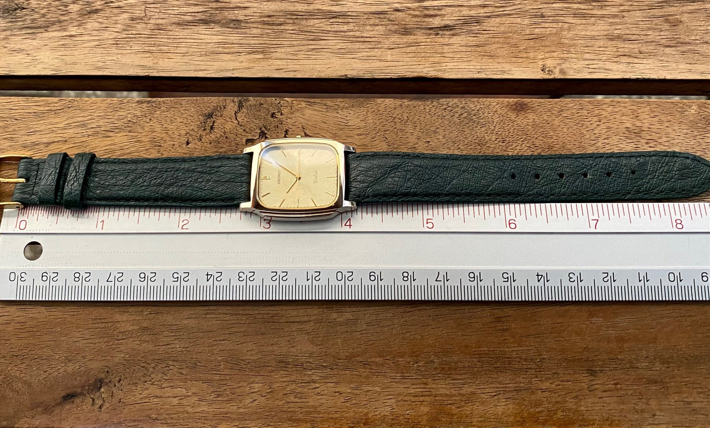 Vintage Seiko Quartz Dolce Tank 8N41-5070, Tungsten, April 1991 UK VINTAGE WATCH LTD