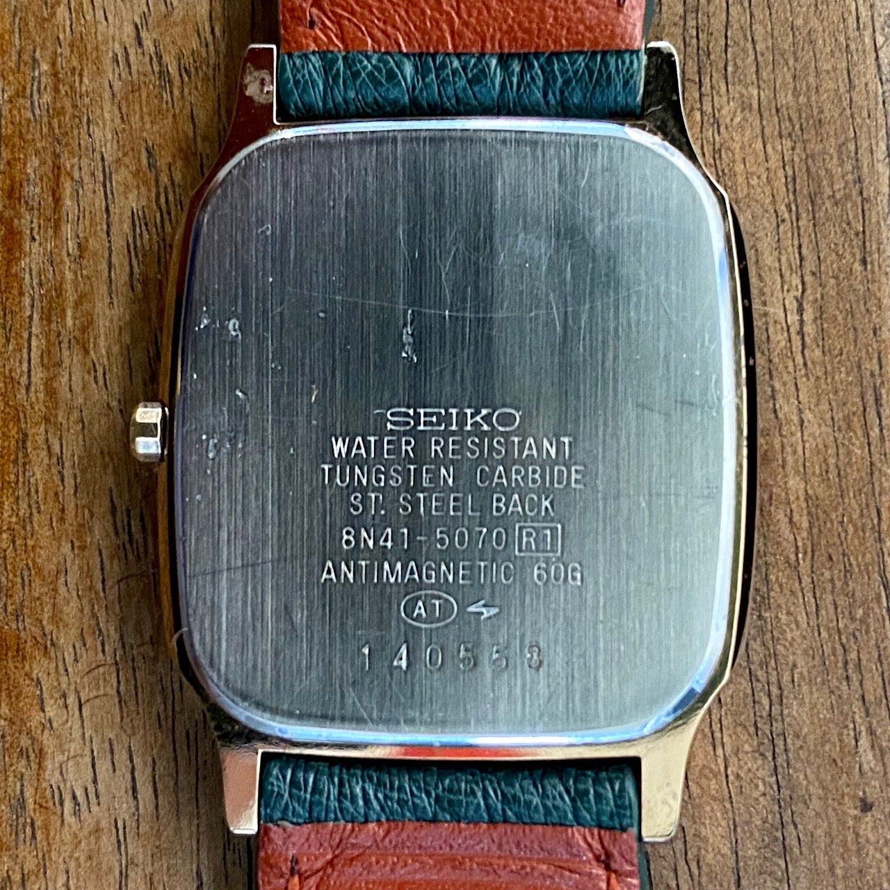 Vintage Seiko Quartz Dolce Tank 8N41-5070, Tungsten, April 1991 UK VINTAGE WATCH LTD