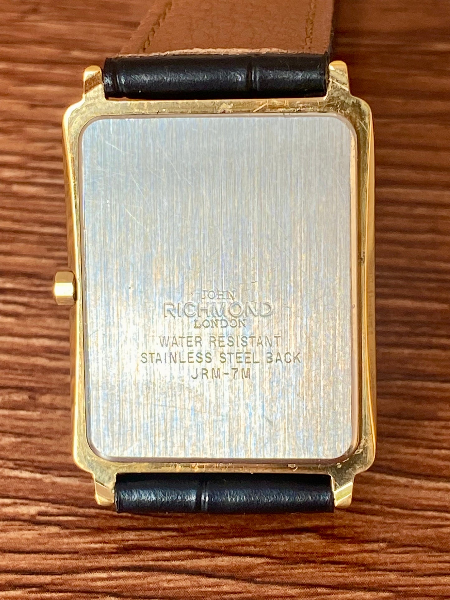 RARE Vintage 1999 John Richmond London JRM-7M Black, 2 real diamonds UK VINTAGE WATCH LTD