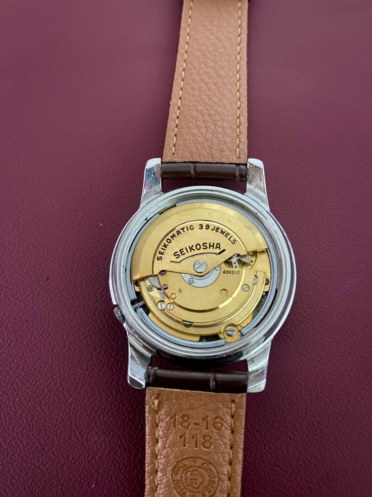 Vintage Seikomatic J13060 Self Dater 39 Jewels 1960s - Serviced UK VINTAGE WATCH LTD