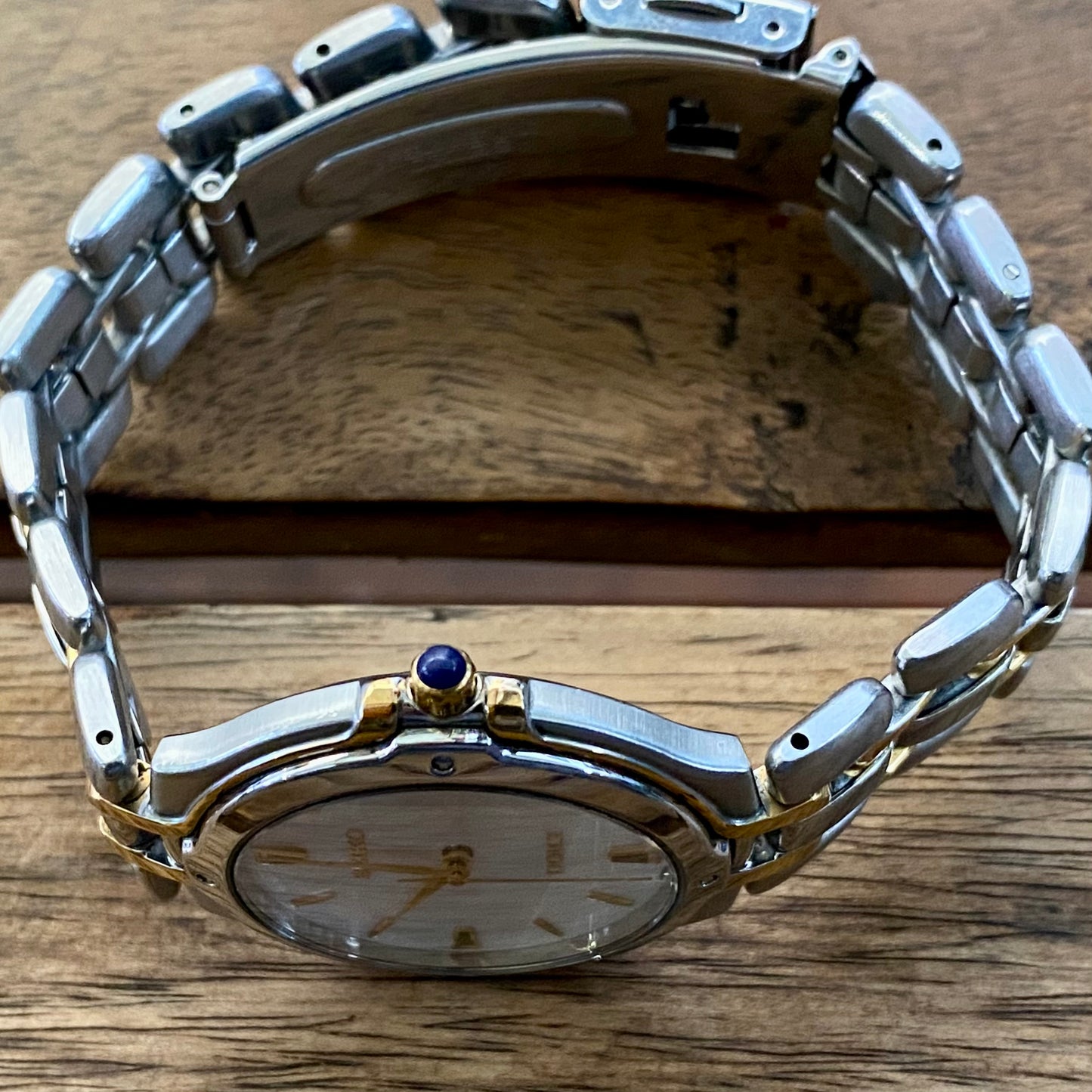 Vintage December 1996 Seiko Quartz Dolce 5E31-6010 - Gold and Steel Bracelet