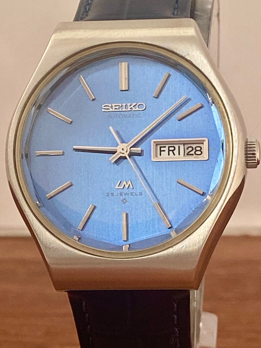 Vintage Seiko Lord Matic 5606-8100 Serviced Blue Tosca, October 1975