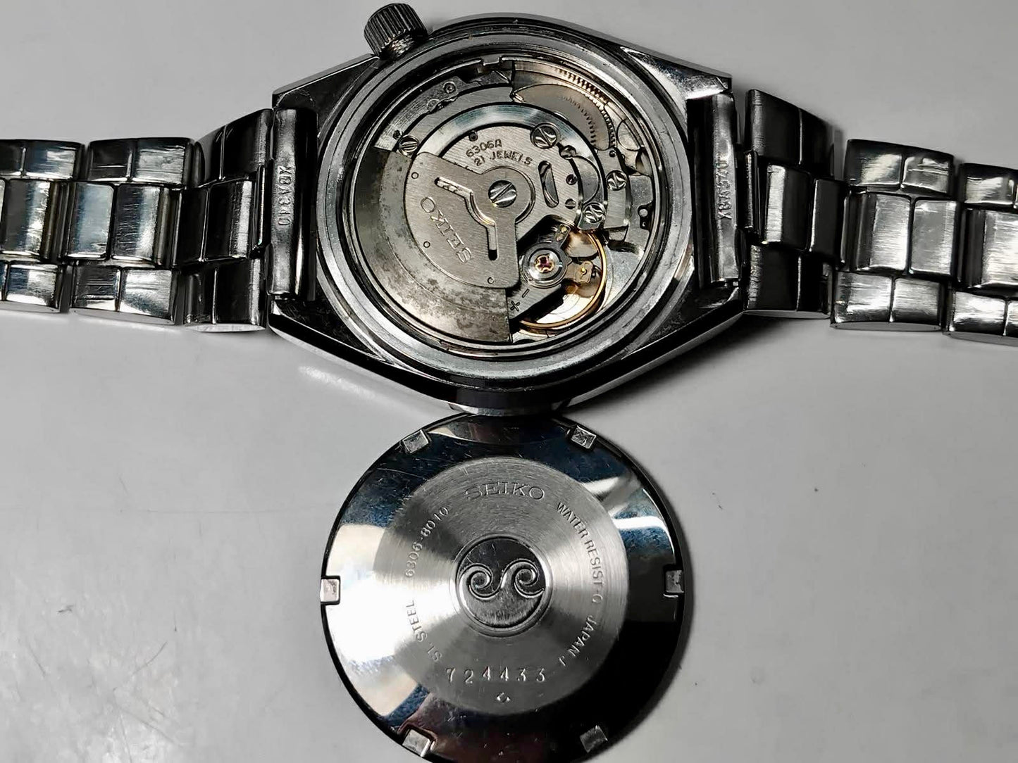 Vintage Seiko Actus Silver Wave 6306-8010 SERVICED, Blue Waffle February 1977 UK VINTAGE WATCH LTD