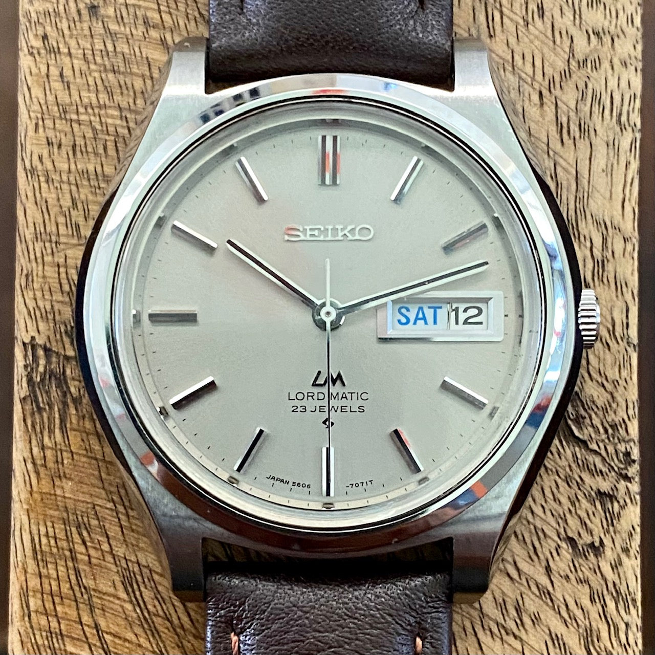 Serviced Vintage August 1970 Seiko Lord Matic 5606-7070 Automatic 23 jewels