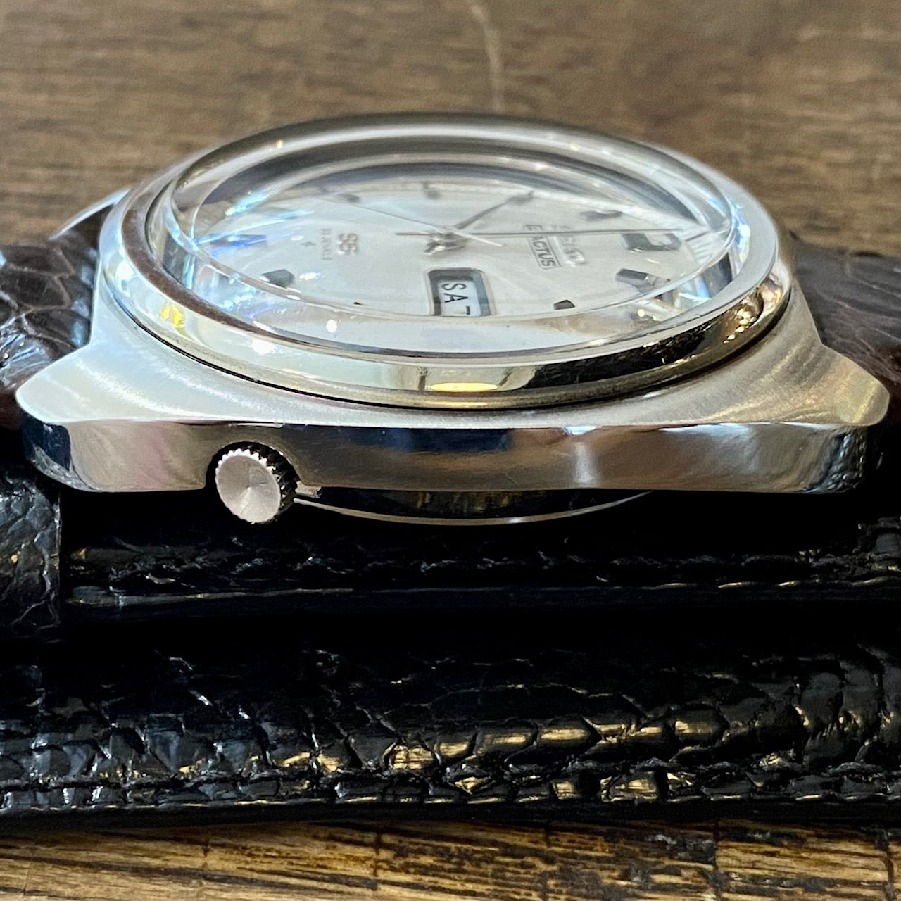 Vintage Seiko 5 Actus SS 6106-7420 Serviced Auto, August 1979 UK VINTAGE WATCH LTD