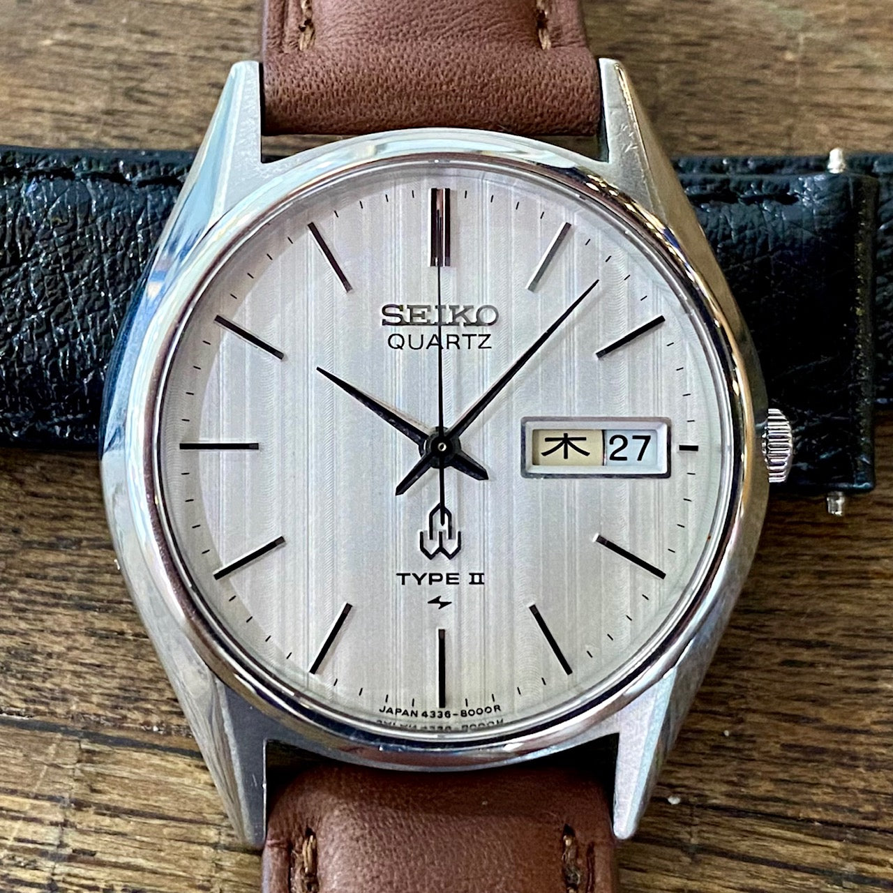 Vintage Seiko Quartz 4336-8090 Silver Wave, Blue Dial 1977 – UK