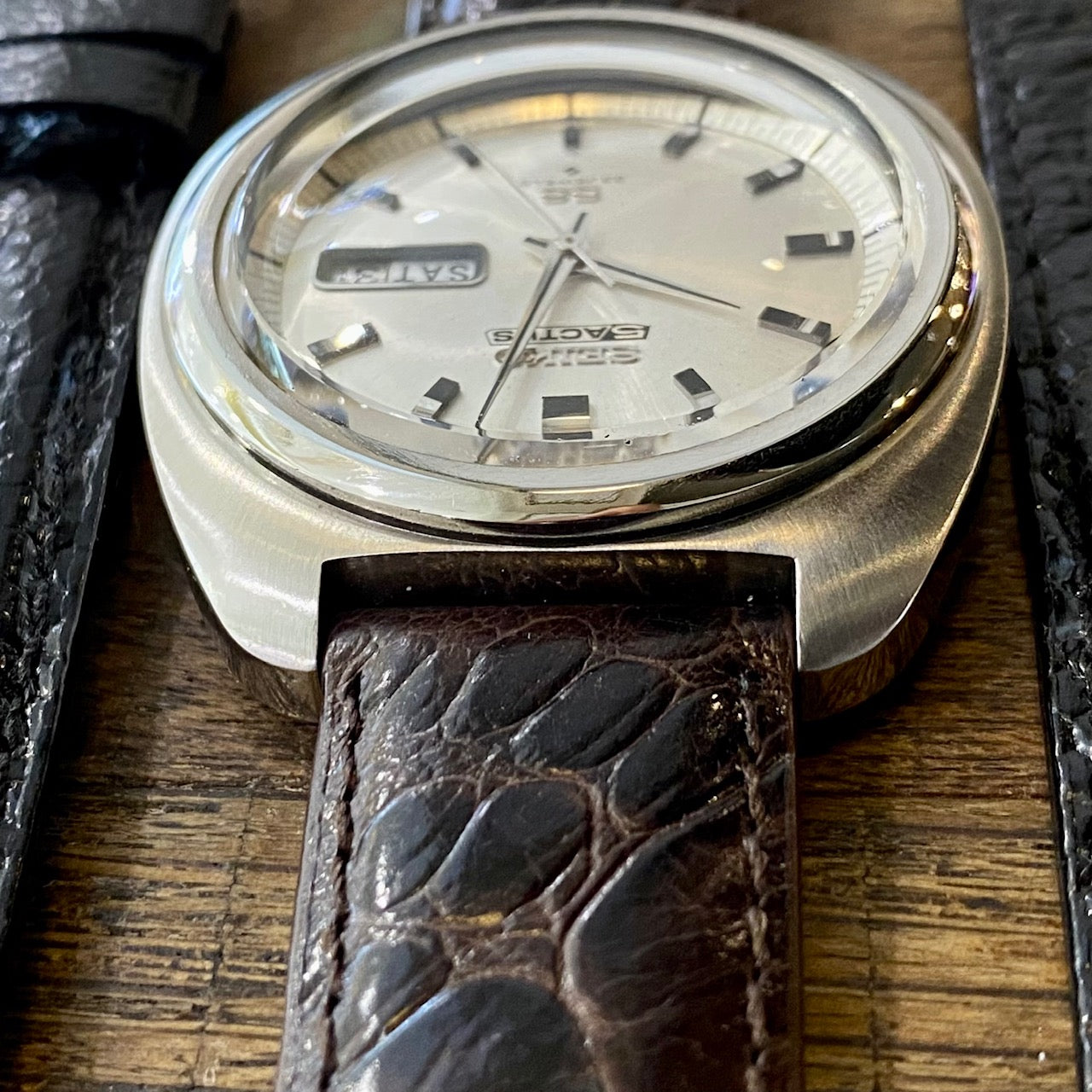 Vintage Seiko 5 Actus SS 6106-7420 Serviced Auto, August 1979 UK VINTAGE WATCH LTD