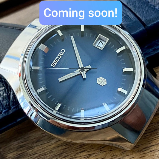 COMING SOON! Vintage August 1978 Seiko Quartz QR 3862-7010 with Blue Gradient Dial and White-Tipped Second Hand - Excellent Condition! - PRE-ORDER NOW!