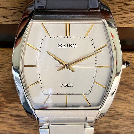 Rare Vintage Seiko Quartz Dolce 8J41-0AH0, MINT BIG BODY, March 1995 UK VINTAGE WATCH LTD