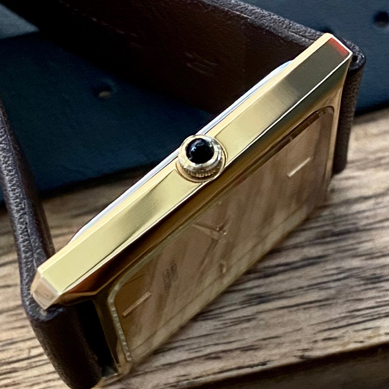 COMING SOON! Rare Vintage Seiko Quartz Tank 7430-5230 Gold Flake Dial, GHA Case, May 1985  PRE-ORDER NOW!