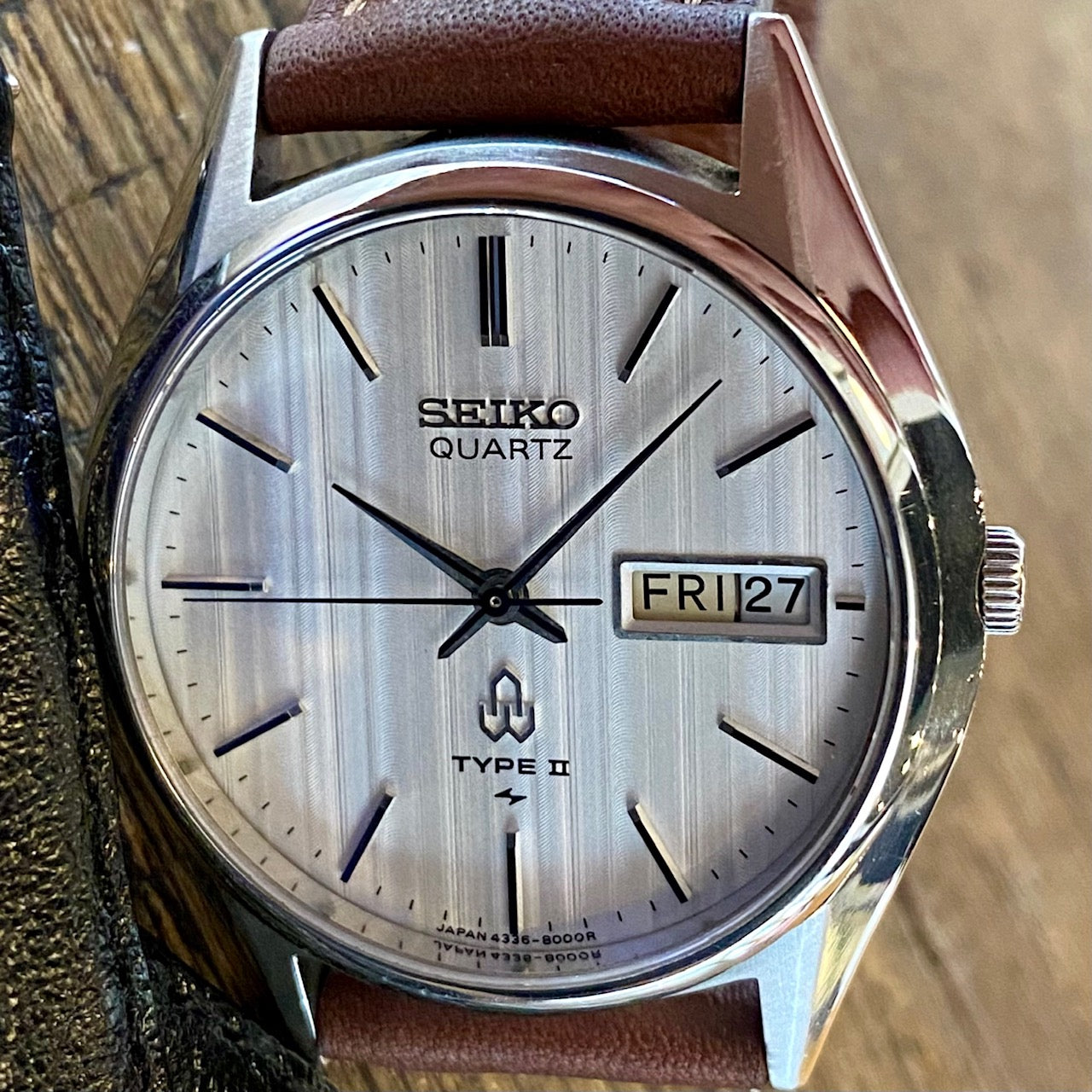 Vintage Seiko Quartz 4336-8090 Silver Wave, Blue Dial 1977 – UK