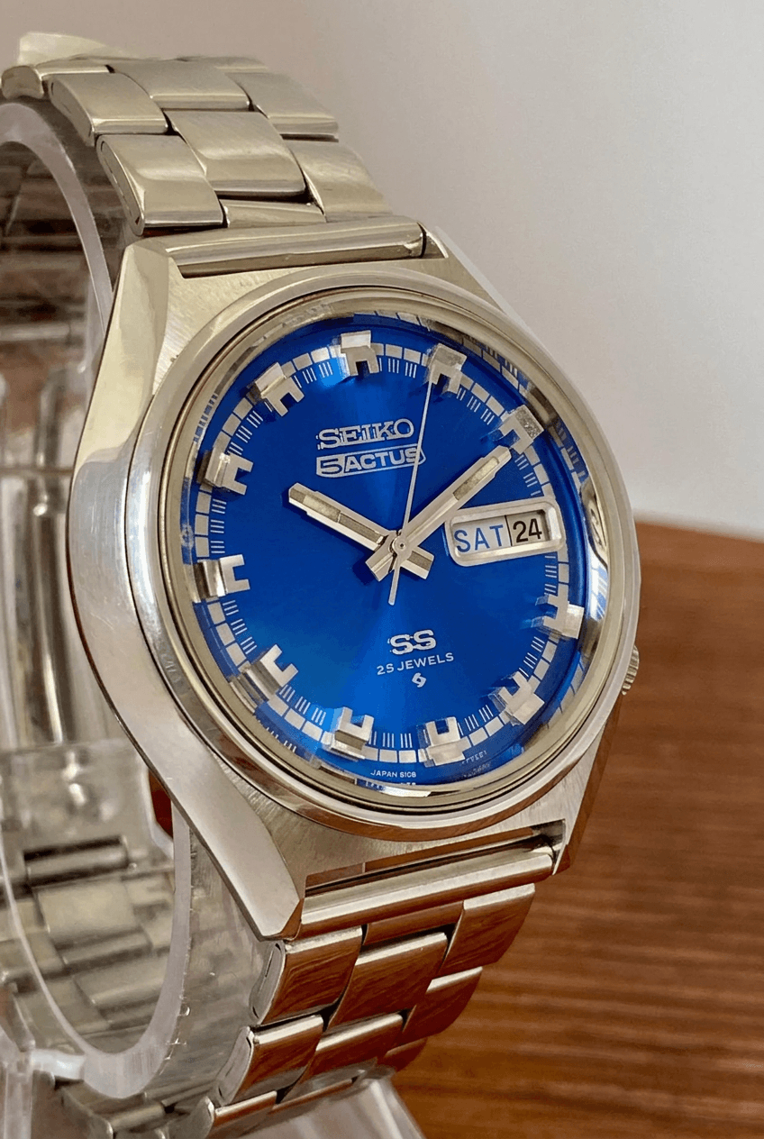 Seiko 5 Actus SS 6106-7580 Blue SERVICED Automatic, February 1973